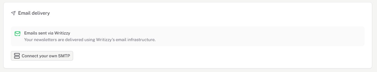 Email delivery settings
